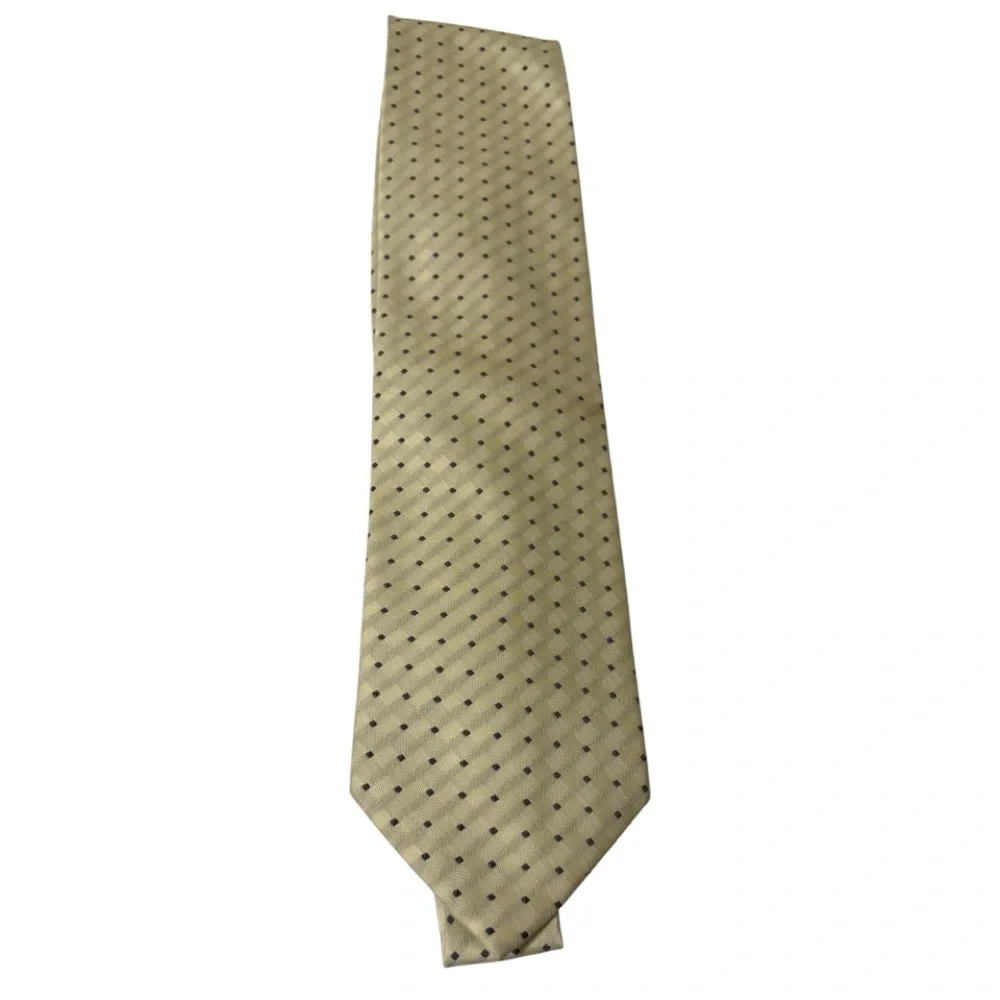 Elegant Beige Polka Dot Tie